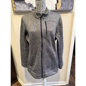 Marc New York Full Zip Fleece Lined Athleisure Performance Jacket Herringbone XL